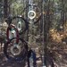 RECYCLING RED GLASSWARE into windchimes , eco friendly, green, glass windchimes, garden decor
