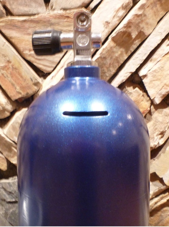 Scuba diver diving tank piggy bank