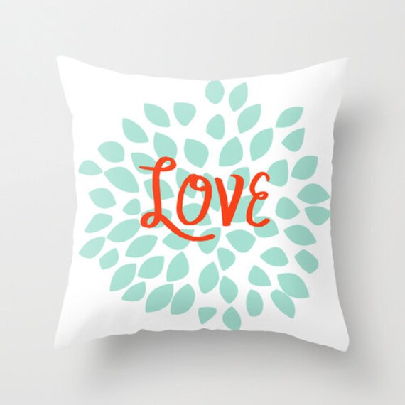 Love Pillow Cover Throw Pillow Red Nursery Room by MeninaLisboa