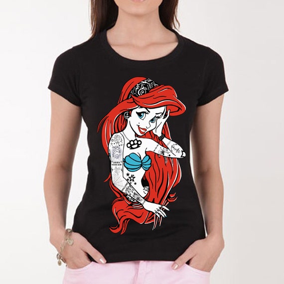 Tattoo Rebel Little Mermaid Ariel Punk Women Lady By Jmfprinter 