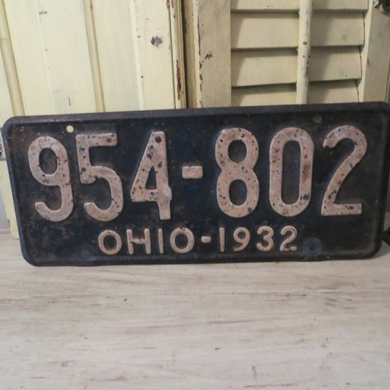 1932 Antique Ohio LIcense Plate Ohio License by oZdOinGItagaiN