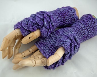 CROCHET PATTERN - fingerless gloves - dragon scale - Game of Thrones inspired - Instant download