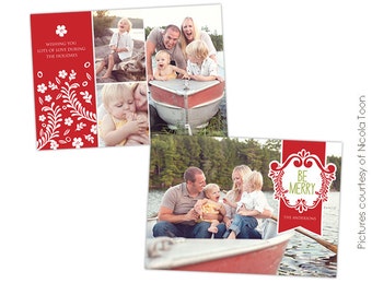 Christmas Card Template - Photoshop template - E501