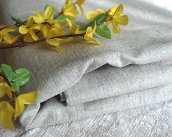 SALE Linen Tablecloth 54"x97" Natural Light Grey Prewashed Wrinkled
