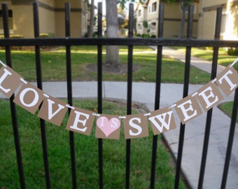 Love Is Sweet Banner - Choose Your Color For The Heart