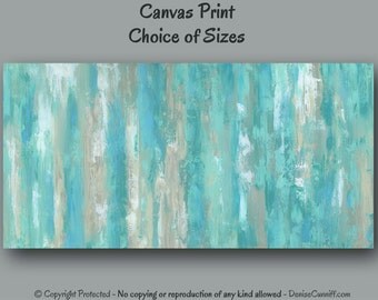 Large wall art, Teal home decor, Canvas art print, Abstract, Master bedroom decor, Teal green or blue, Aqua Artwork, Office decor, Oversized