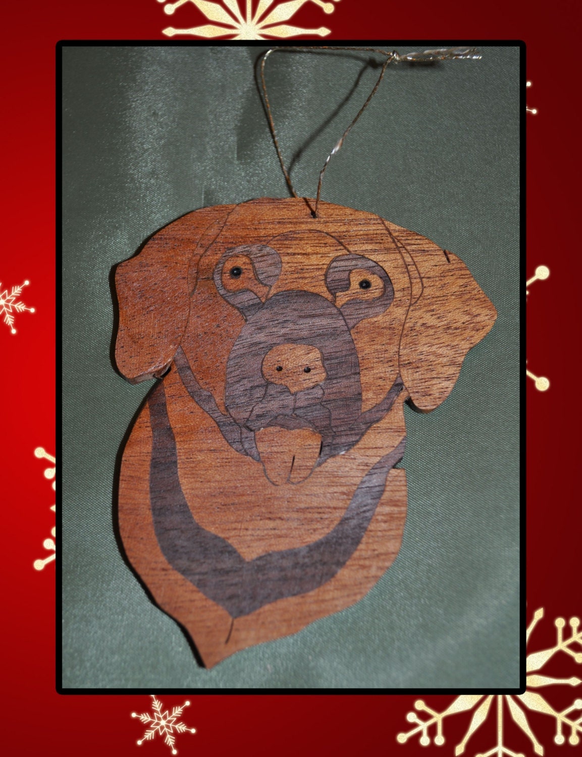 Dog - Wooden Christmas Ornament