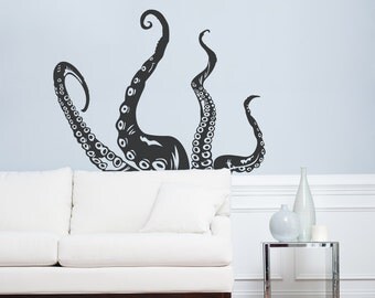 Octopus Tentacles Wall Art Decal - Octopus Decal, Tentacles Decal, Ocean Wall Decal, Nautical Decal, Kraken Decal, Marine Life Wall Art