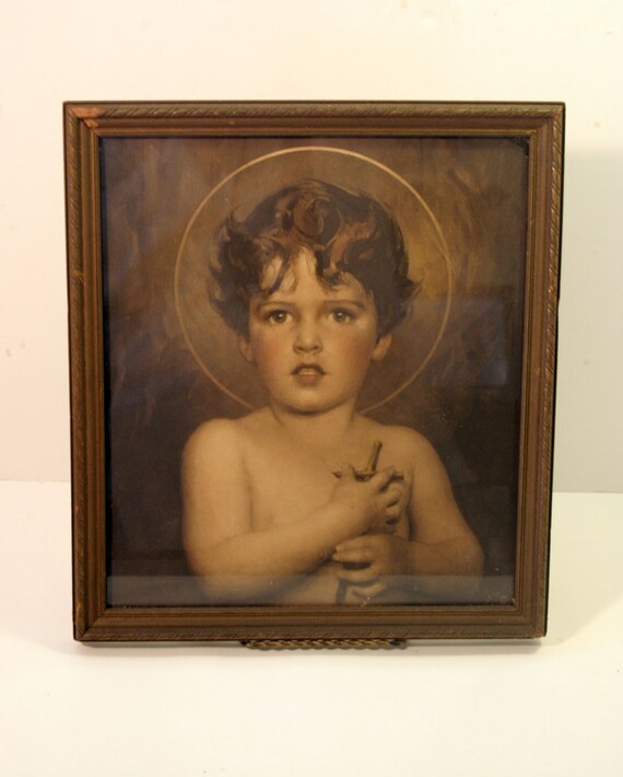 John the Baptist Religious Art Vintage Charles by BtownPickers