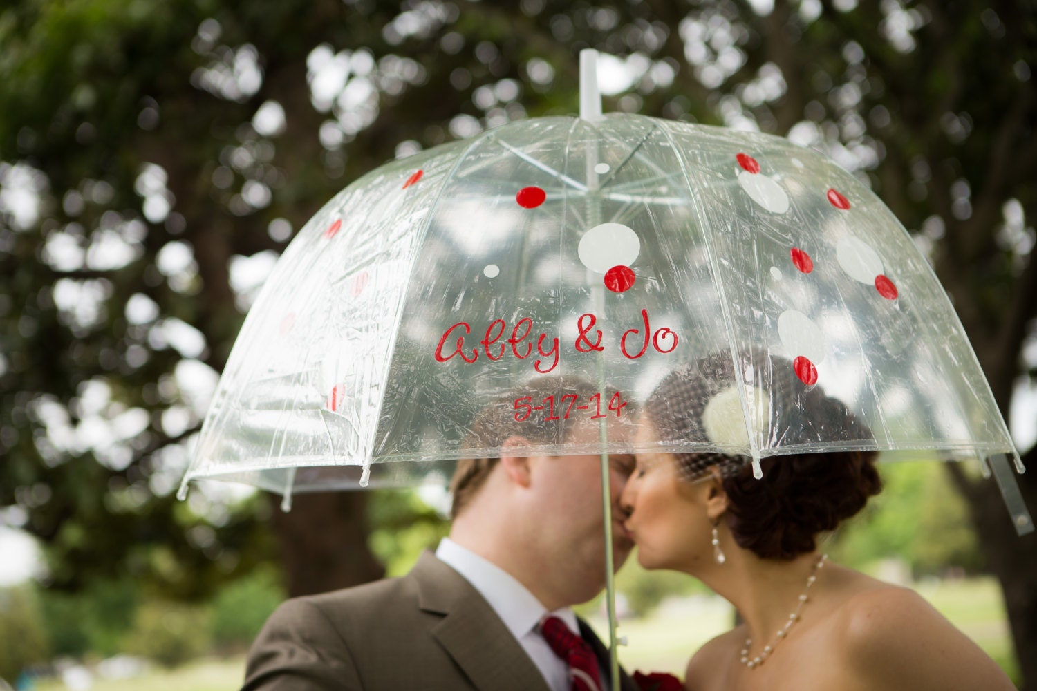 Personalized Clear Dome Umbrella Adult by younameitpersonalize