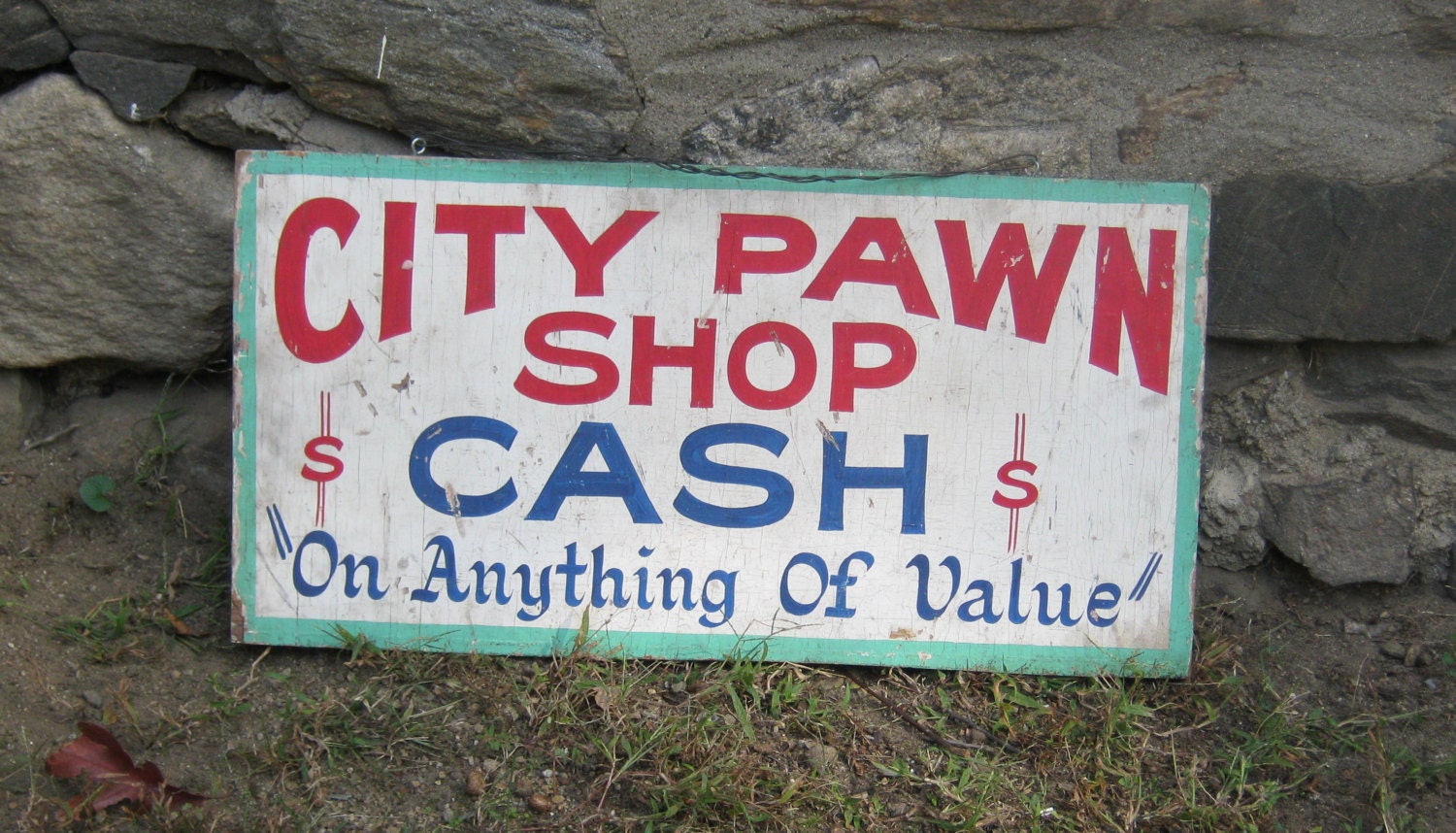 Vintage Wood Trade Sign Pawn Shop by stonehousevintage on Etsy