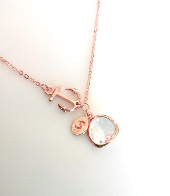 Anchor Necklace ROSE GOLD Jewelry Anchor Pendant Necklace