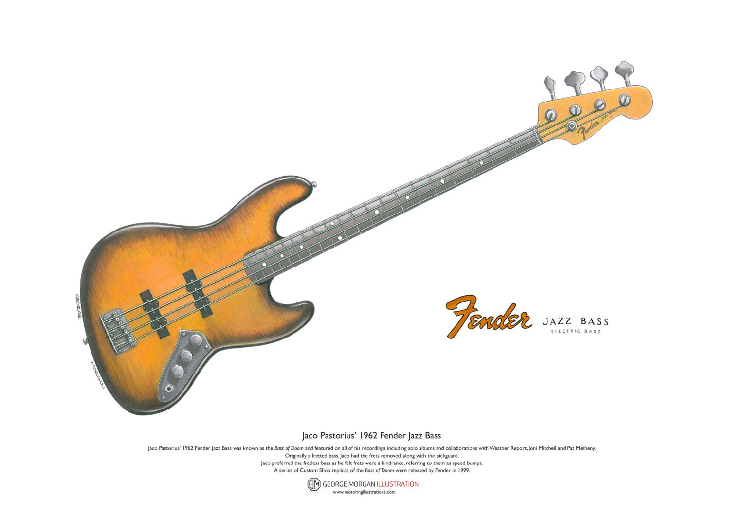Jaco Pastorius' 1962 Fender Jazz 'Bass of Doom'