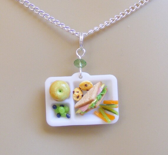 Food Jewelry Cafeteria Lunch Miniature Food Necklace by NeatEats