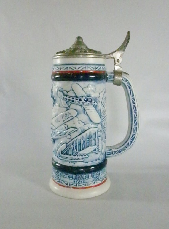 Avon Vintage Airplanes Collectible Beer Stein 1981 by oldandnew8