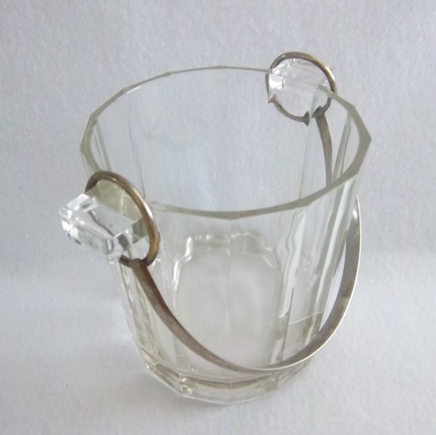 Crystal Clear Thick Glass Ice Bucket