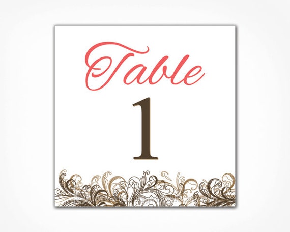 Cards rustic PRINTABLE  Table  Table  Signs signs Rustic Number  Numbers Wedding fall