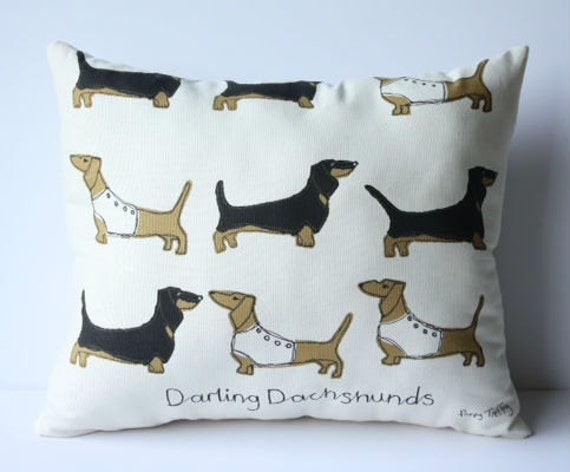 dachshund throw pillow