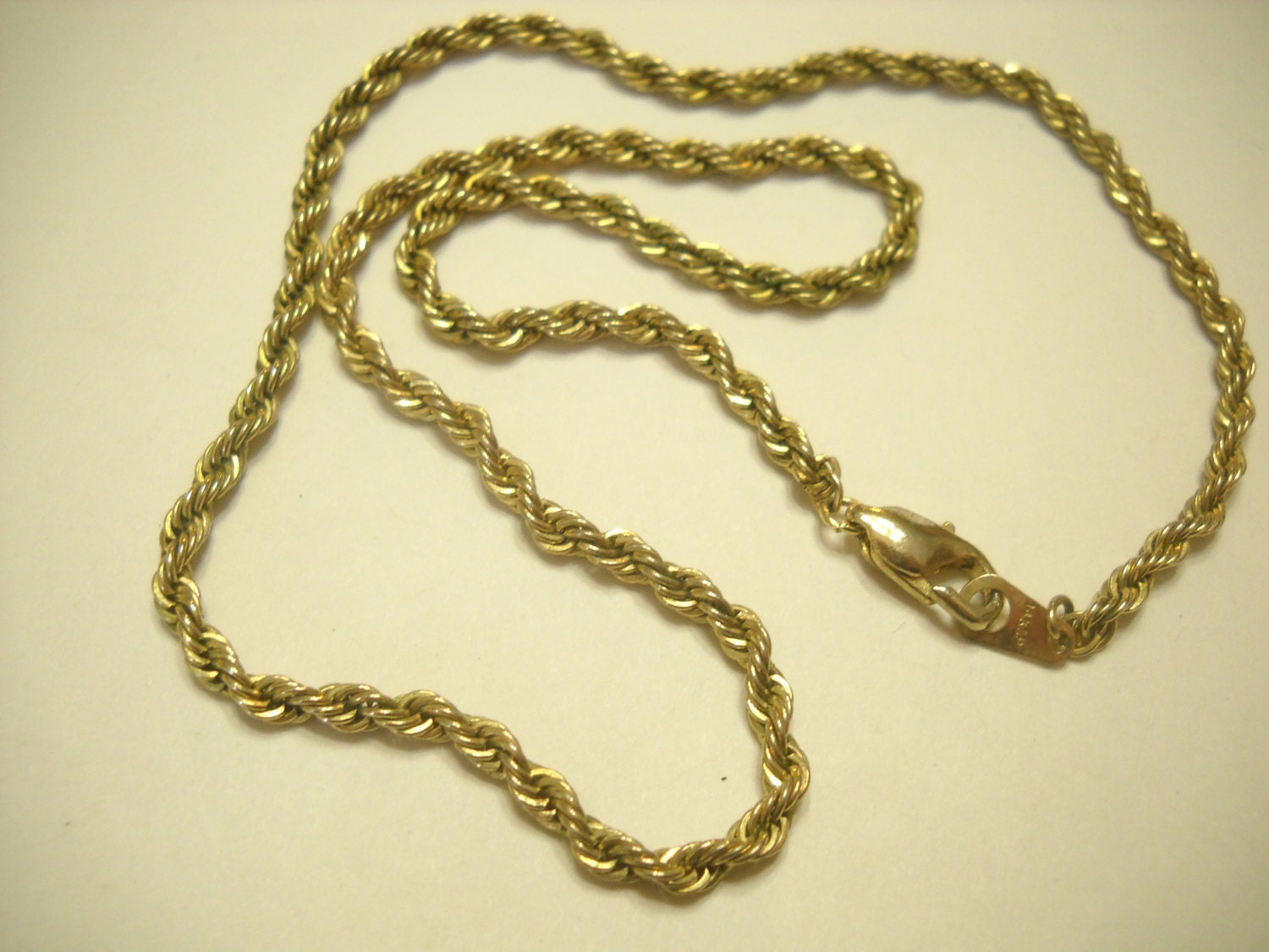 Vintage 18 14kgp Twisted Chain Necklace 9859