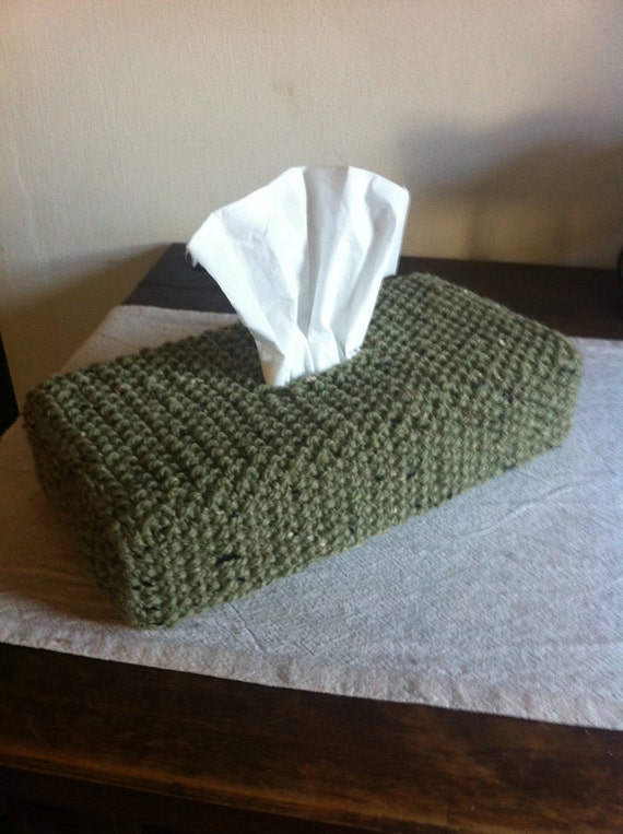 Hand Knitted Tissue Box Cosy Cover by AnnasKnittingBasket on Etsy