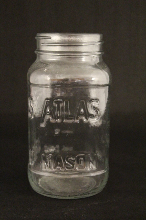 Vintage Collectible Clear Atlas Mason Jar by AtticTreasuresByJudy