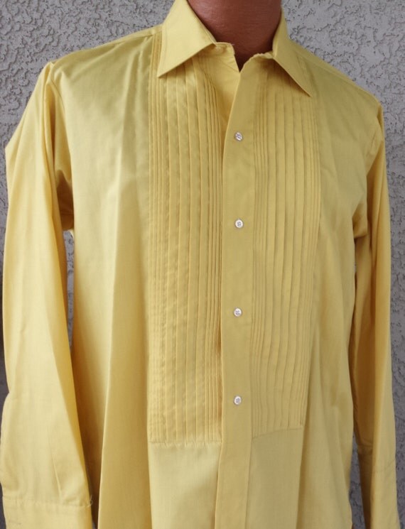 Vintage FORMAL GOLD Tuxedo Shirt by Arrow RSVP