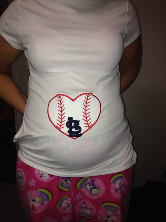 Valentine's Day baseball maternity shirt by gnandtscreations