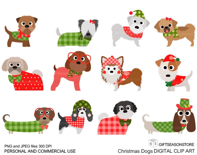 free clip art christmas dogs - photo #47