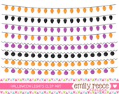 50% OFF - Halloween Lights Holiday Bulbs Strands Cute Clip Art - Commercial Use - Scrapbooking Invitations Cards - Instant Download Il_170x135