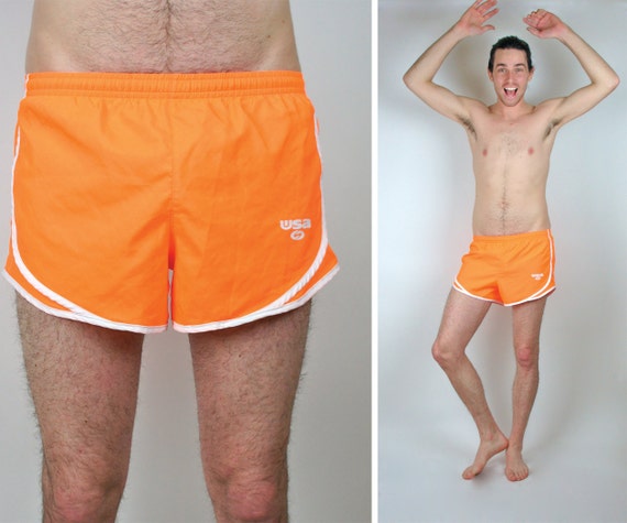 mens 80s swim trunks