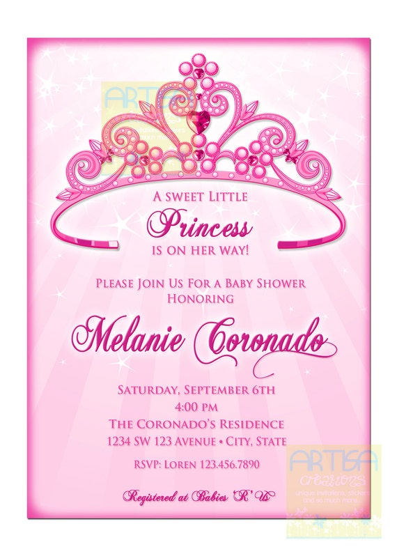 Free Princess Baby Shower Invitations 5