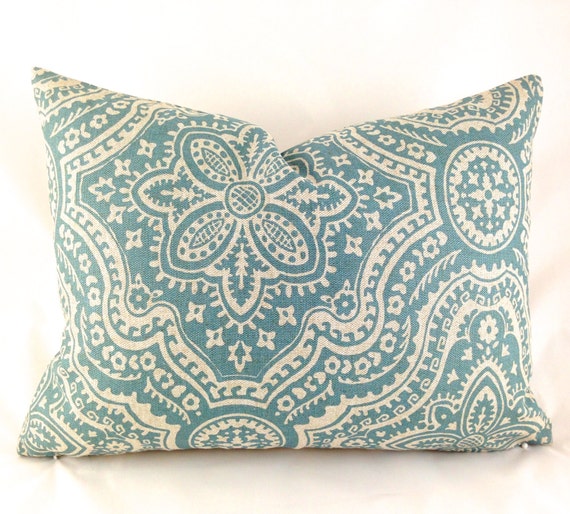 Lumbar Pillow Covers Decorative Pillows Blue by MyPillowStudio