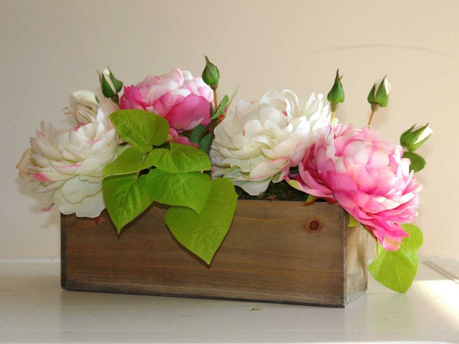 wood boxes woodland planter flowers box rustic pot vases for