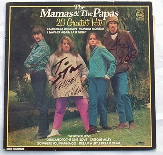 Items similar to The Mamas & The Papas John Phillips AUTOGRAPHED LP ...