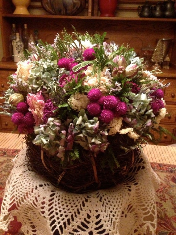 Dried Flower Arrangement Rustic