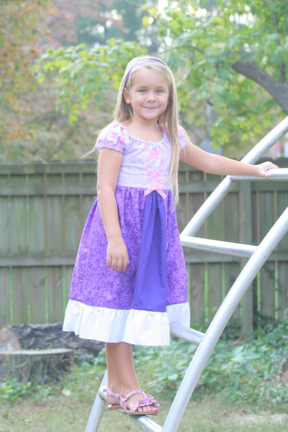 Tangled Inspired Disney Dress for little girls