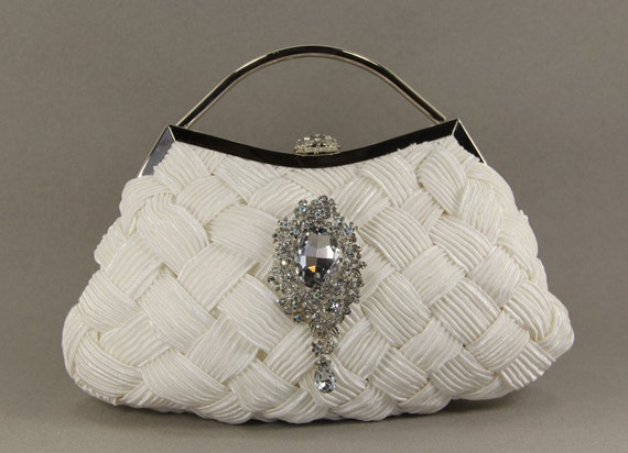 white prom clutch