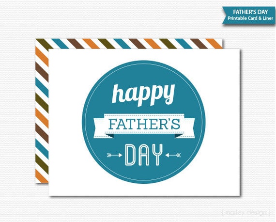 Instant Download Printable Father's Day Card Digital PDF with Envelope Liner DIY Il_570xn