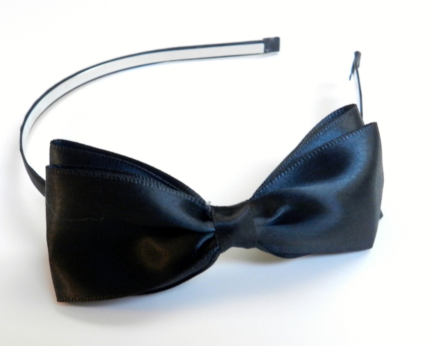 Black bow headband / Satin Bow headband for infant to girls