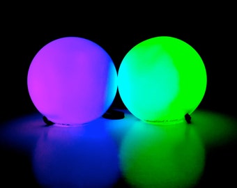 GloFX LED Poi Balls: 9-Mode Soft Plastic Loop Handles Color-Changing Modes Multicolor Rave Light Up Glow Flow Toy