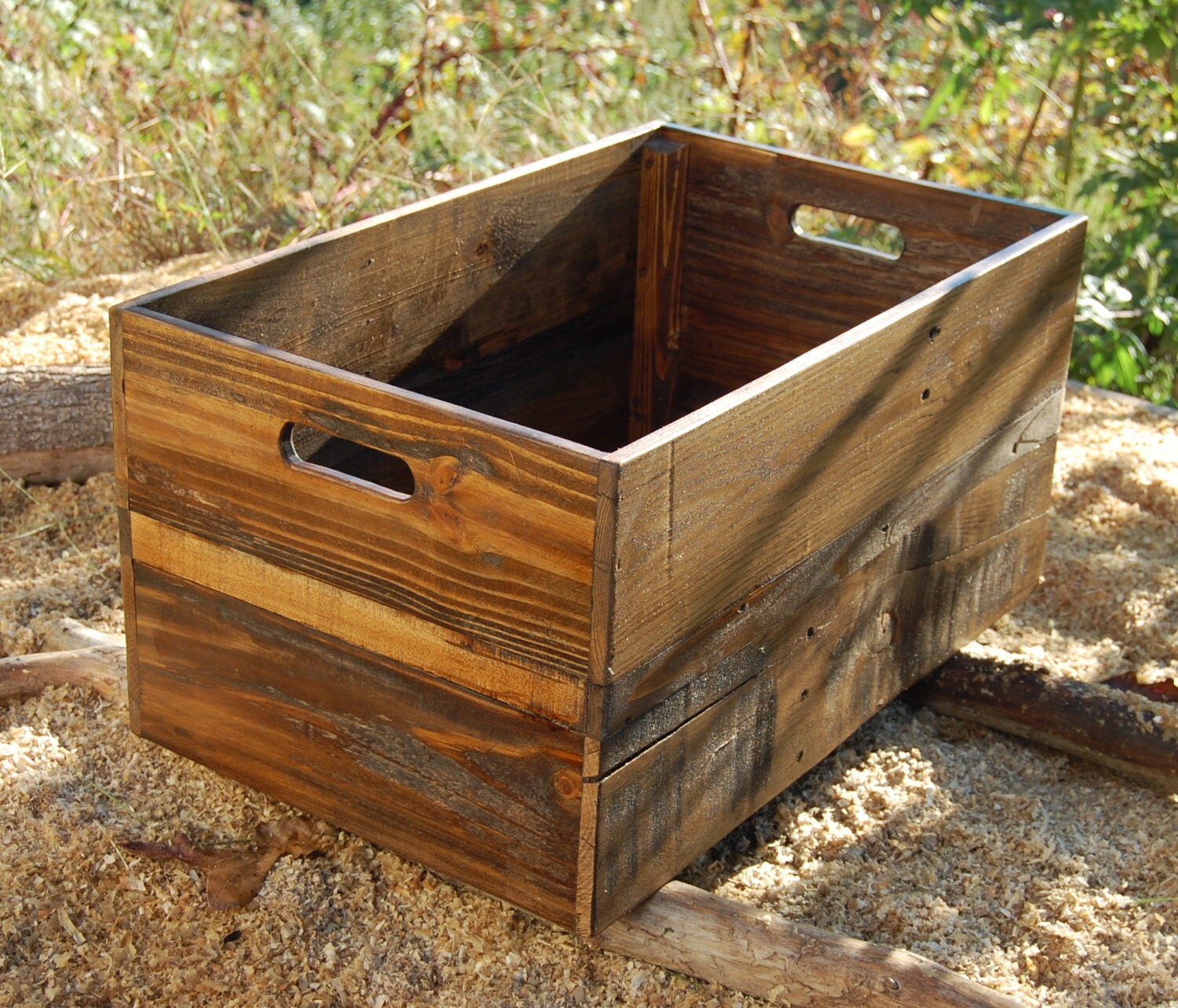 Large Provincial Wood CrateToy Storage Reclaimed Wood