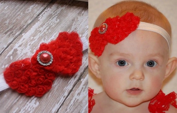 222 New baby valentine headband 155 Valentine Headband Red Heart Headband Baby Girl Headband Valentine   