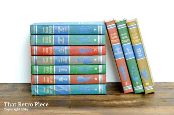 THE JUNIOR CLASSICS - 10 BOOK SET - COLLIER POPULAR EDITION - HARDCOVER - 1948 THE JUNIOR CLASSICS - 10 BOOK SET - COLLIER POPULAR EDITION - HARDCOVER - 1948
