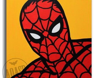 Popular items for spiderman painting on Etsy