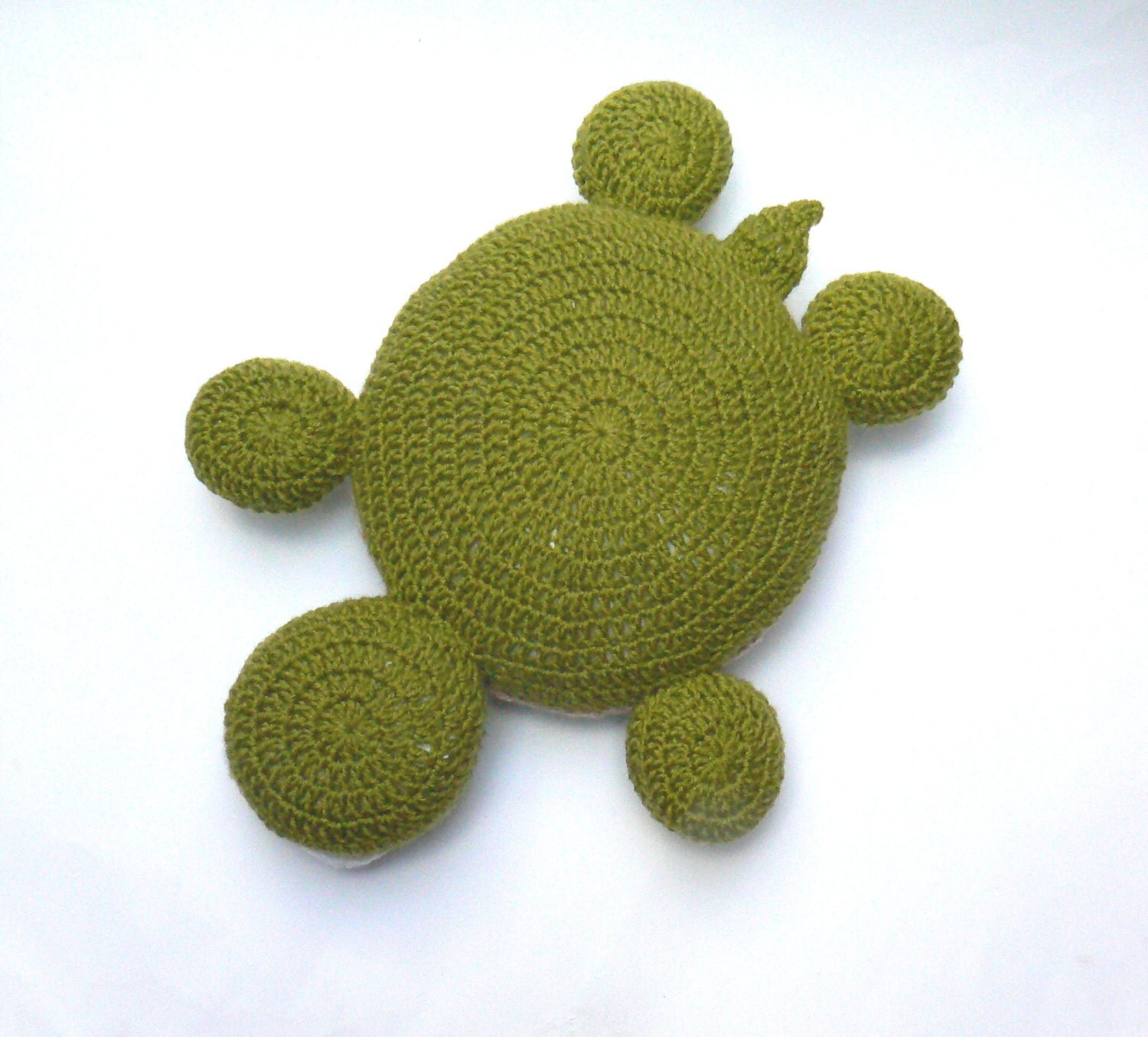 Crochet Pillow Round Pillow Turtle Pillow Pouf Pillow