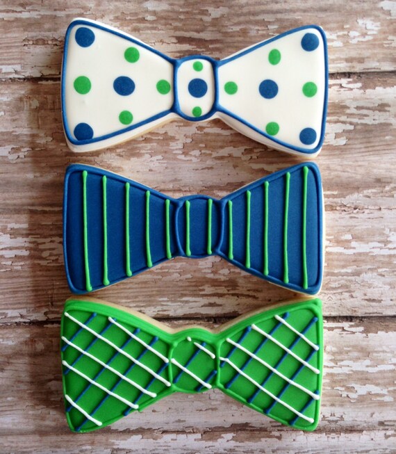 Bow Tie Cookies by on Etsy