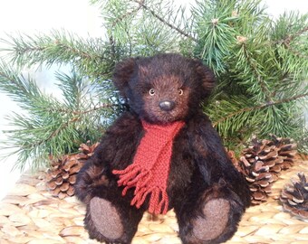 Mohair teddy bear - George - 27 cm (10,6") artist mohair bear, OOAK bear