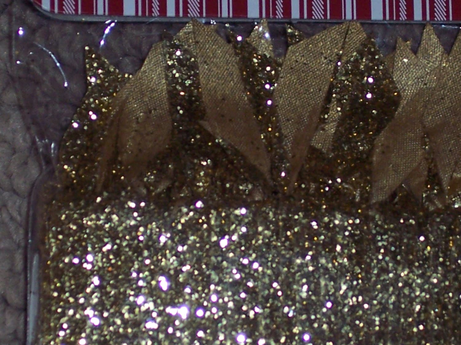 Glittered Ribbon ornament hangers,silver,gold,red,white,50/pkg,satin