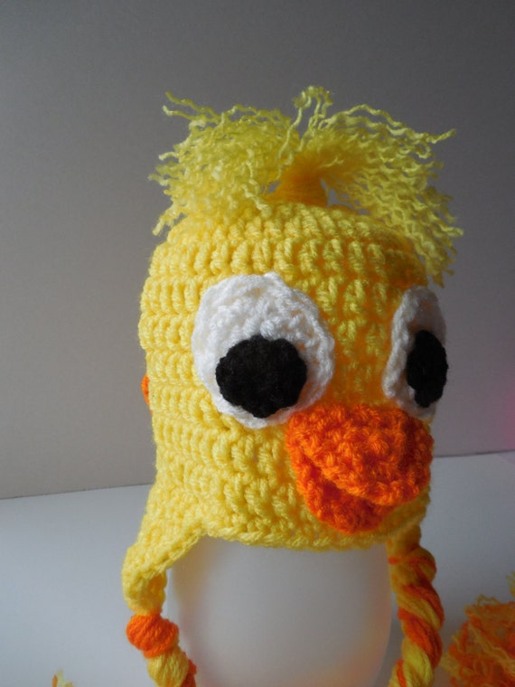 Duck Adult Hat Crochet Duck Hat Duck Animal Hat Handmade