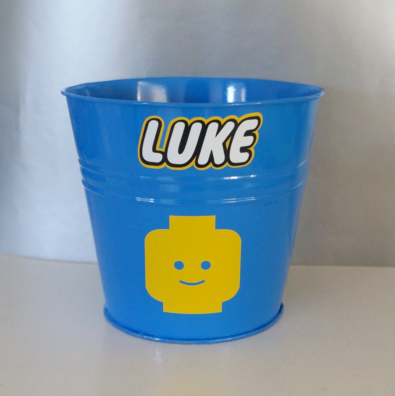 Personalized Lego Small Vinyl Decal and Lego Head Decal